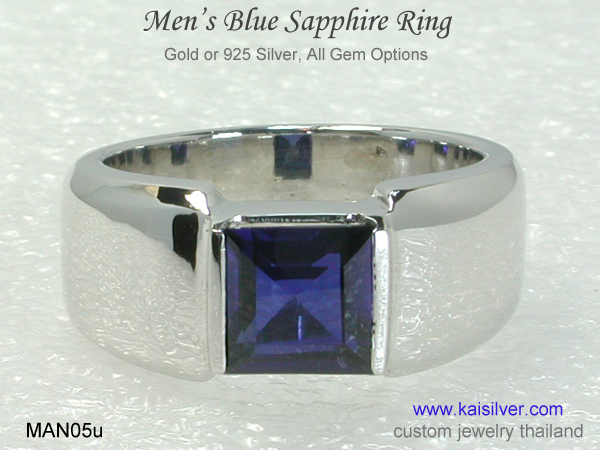 band ring for men sapphire