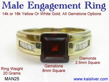 mens engagement and wedding ring