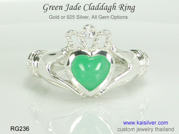 jade ring, the claddagh ring