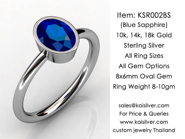 sapphire gemstone bridal ring