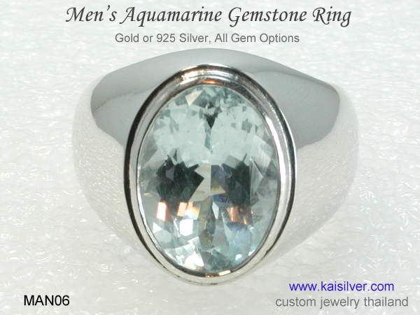 size 15 men's gemstone ring