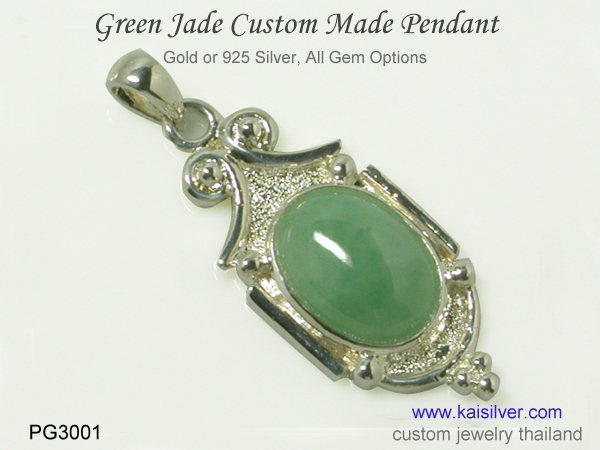 green jade jewelry pendant custom