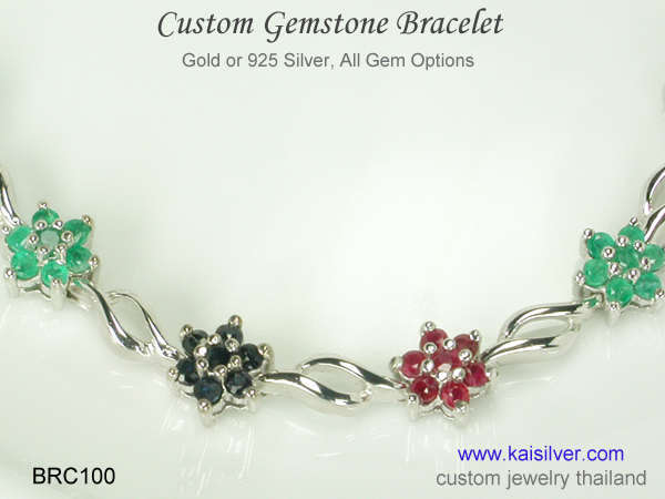 made to order bracelets with gemstones