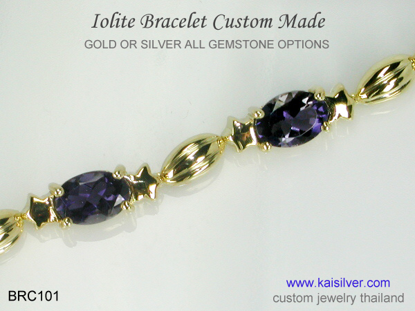 gold gemstone bracelet