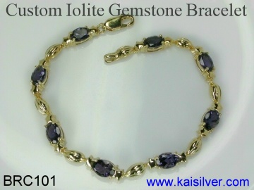 iolite gemstone bracelet