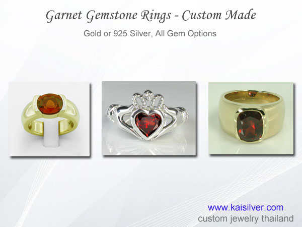 garnet gemstone rings