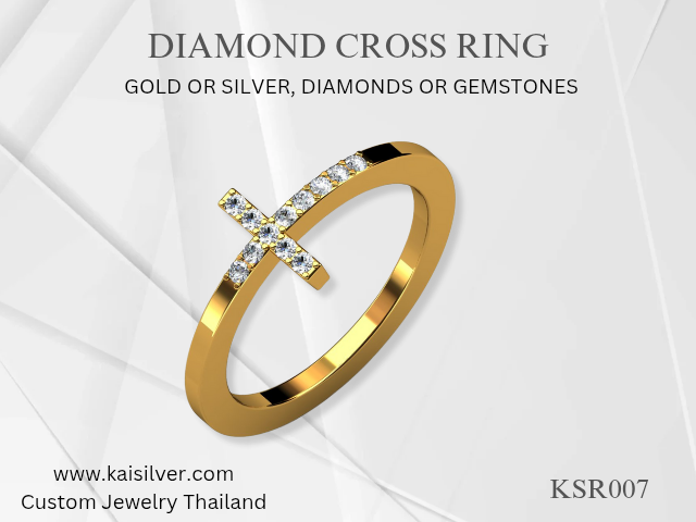 diamond cross ring