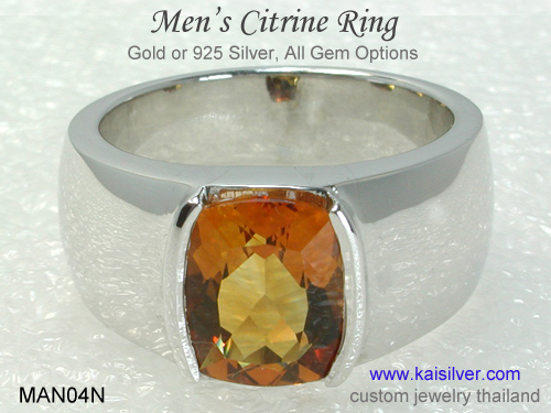 big silver ring for men