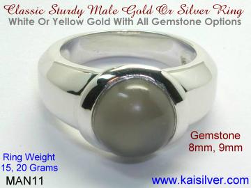 grey moonstone ring