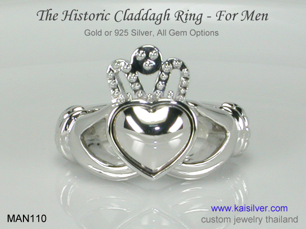 men's claddagh wedding ring 