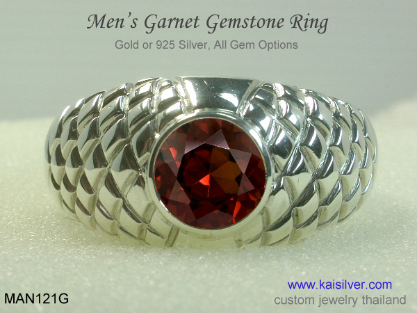 january birthstone ring for men