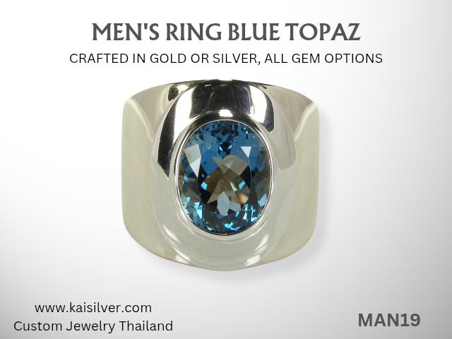 big topaz ring for men