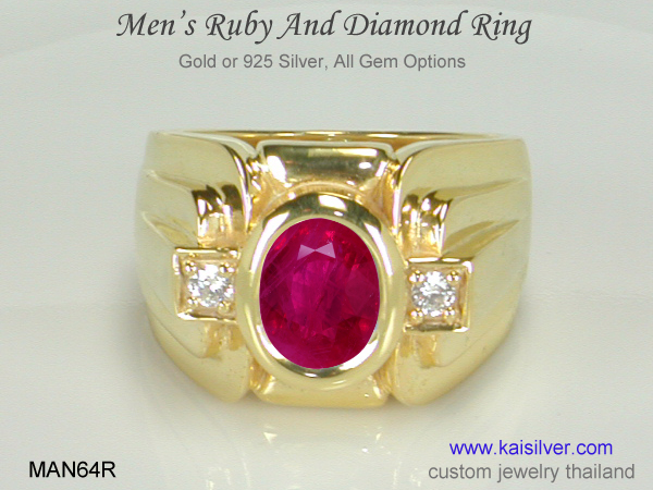 ruby diamond ring for men