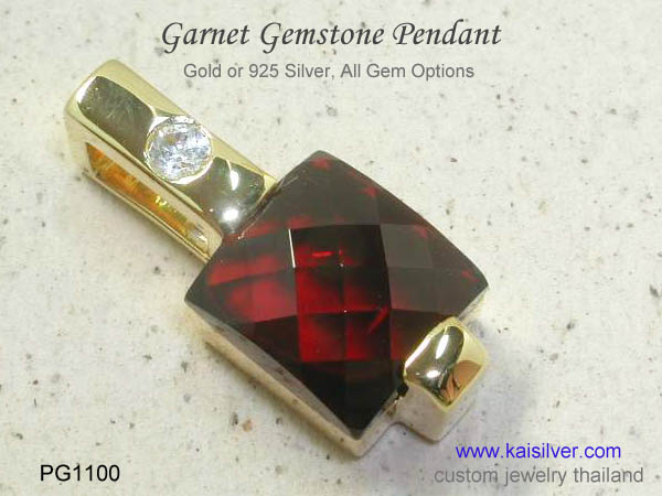 garnet pendant custom 