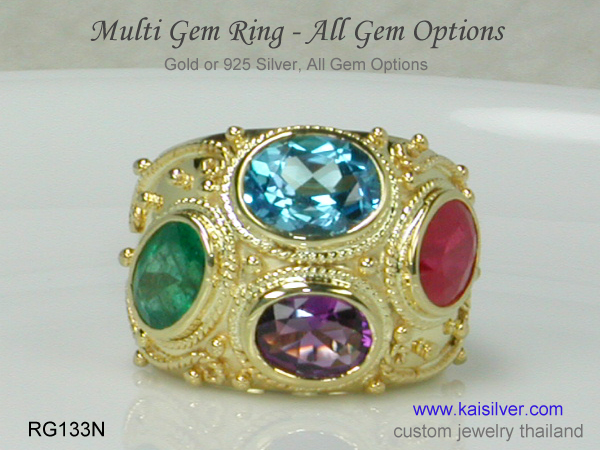 bridal rings gemstone