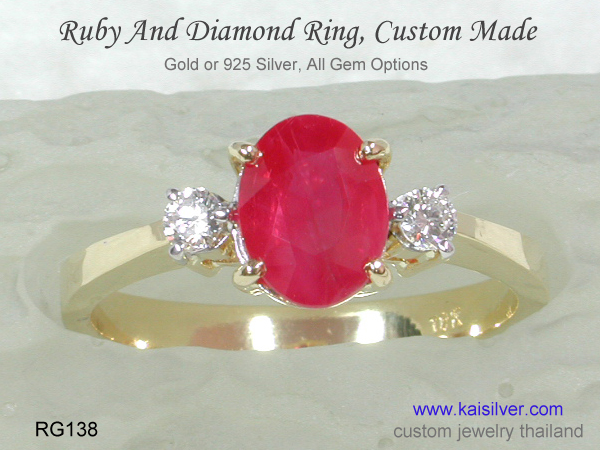 bridal ring ruby gemstone
