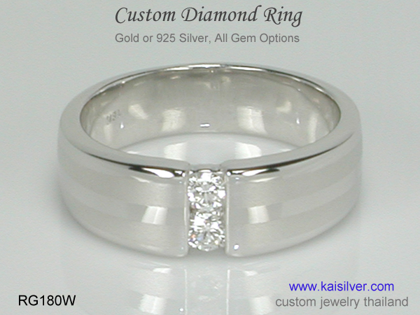 diamond gold or silver rings