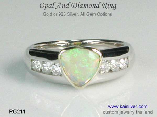 opal ring with diamonds