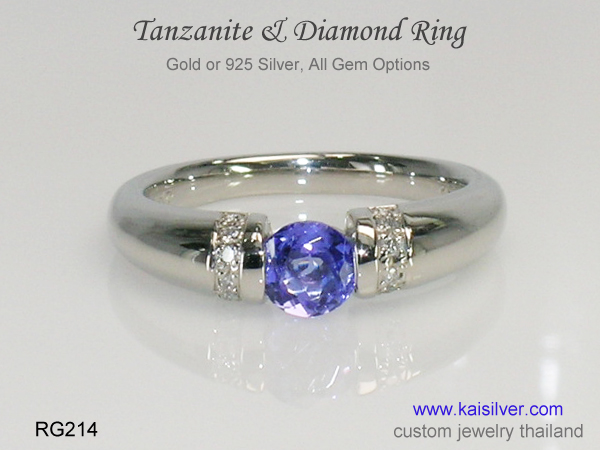 tanzanite gold ring