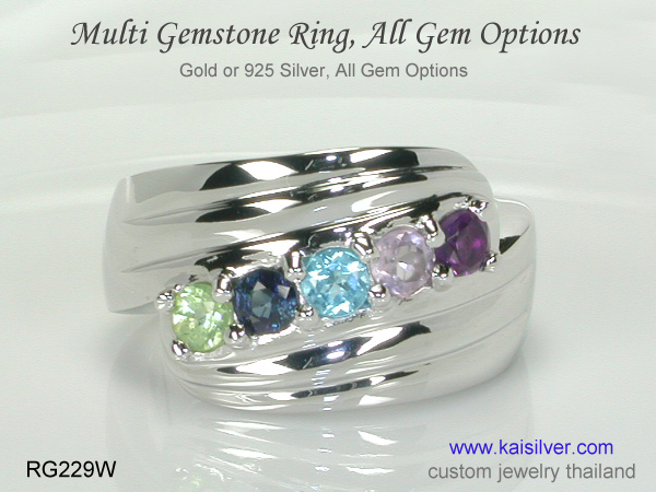 aquamarine mothers ring