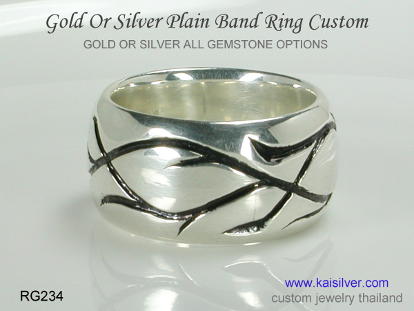 band ring for men plain gold or silver