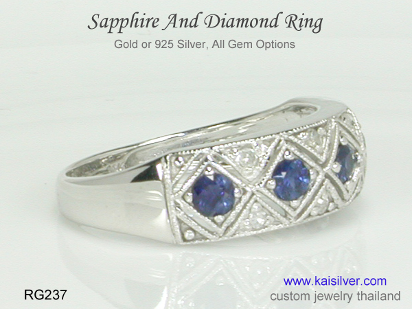 gold ring sapphire